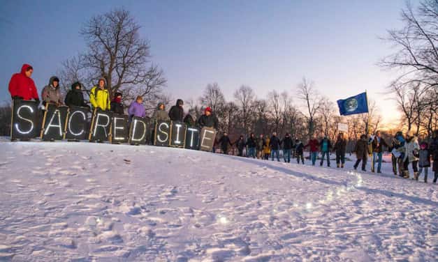 Vigil held for Wisconsin burial mounds