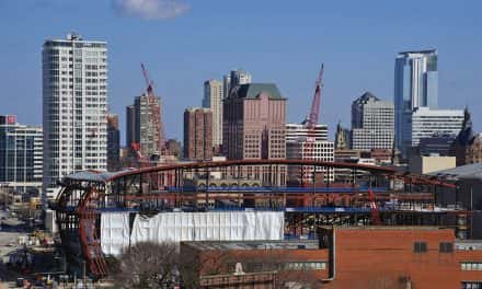 Photo Essay: Bucks Arena looks small as construction takes shape