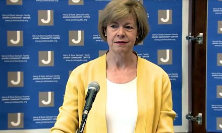 Senator Baldwin speaks out against anti-Semitism during JCC visit