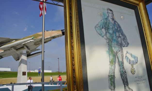 Photo Essay: An example of courage installed at Mitchell Airport