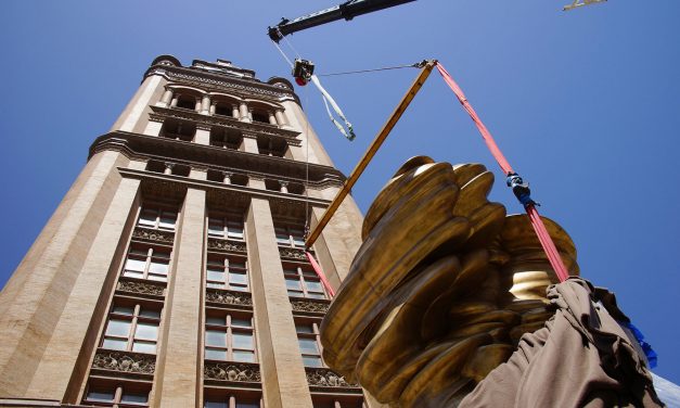 City Hall gets permanent public art display with installation of iconic bronze sculpture