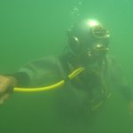 Classic Mark V deep sea suits allow diving enthusiasts to submerge back in time