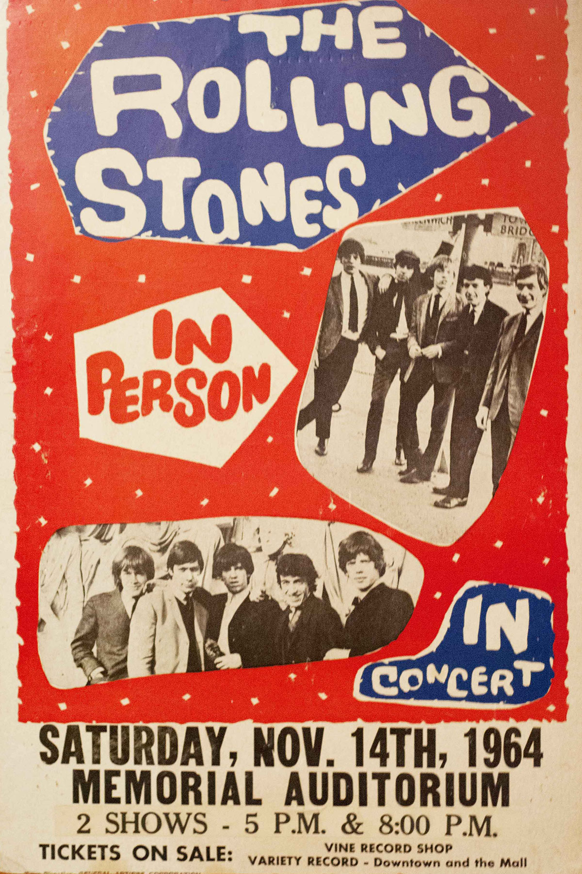 THE ROLLING STONES 10x8" Retro Metal Concert Poster Sign plaque Wall Art Pic 3 
