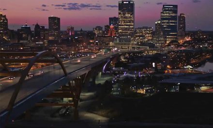 Temporary LEDs installed to demonstrate concept for Light the Hoan Bridge initiative