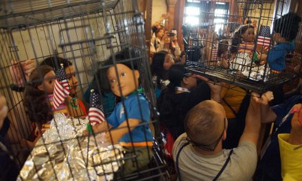 LULAC members swarm Senator Ron Johnson’s Milwaukee office in protest of “Kids in Cages” at border