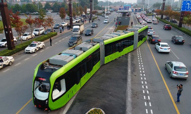 Next big leap for The Hop? China’s trackless commuter train begins public run on virtual rails