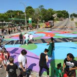 Black Lives Matter street mural suffers rain damage following installation at Harambee intersection