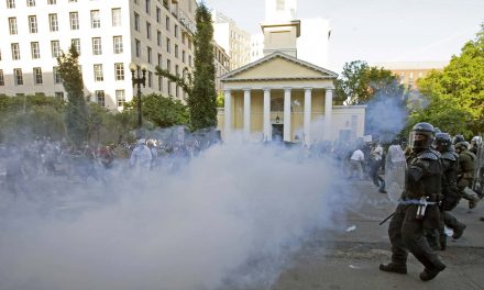 Tear gas used on peaceful protesters is a chemical weapon banned by Geneva Convention during war