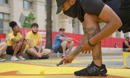 “Defund the Police” street mural restored by Milwaukee City Hall after being defaced