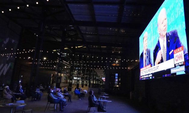 A hot mess inside a dumpster fire: Milwaukee’s Democratic supporters watch first presidential debate