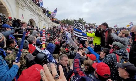 The sad irony of “Trump patriots” using “Back the Blue” flags to beat police during a criminal act of sedition