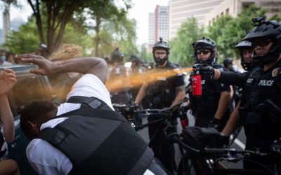 Data shows that police are three times more likely to use force against peaceful leftwing protesters