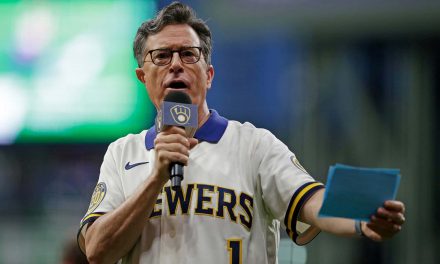 Apology Fest: Stephen Colbert attends Brewers game to say sorry for mocking Milwaukee on The Late Show