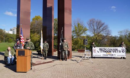 Ceremony honoring 30th anniversary commemoration of Vietnam Memorial held at Milwaukee’s Veterans Park