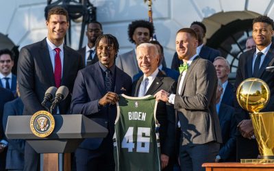 Milwaukee Bucks honored by President Joe Biden in first visit to White House by NBA team since 2016