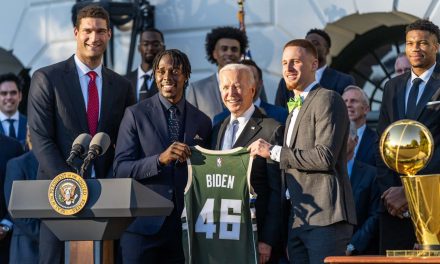 Milwaukee Bucks honored by President Joe Biden in first visit to White House by NBA team since 2016