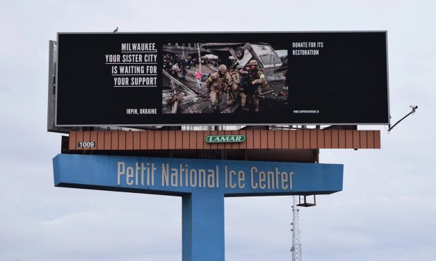 Irpin Billboard: Ukrainian Creatives use Milwaukee advertising space to inspire global info campaign