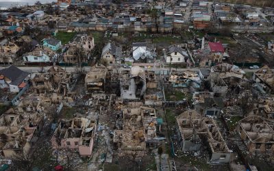 Drone images from Irpin show devastating scope of war crimes by Russian forces targeting civilian homes