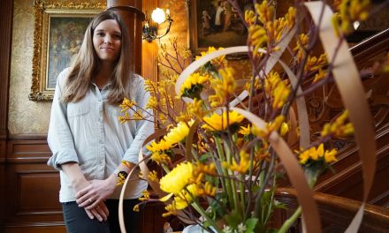 “Seeing the Universe in a Single Flower” at a Japanese Ikebana exhibit inspired by the Pabst Mansion