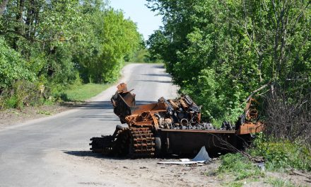 Images from Ukraine: Following the invasion convoy’s 40-mile route and exploring an abandoned base