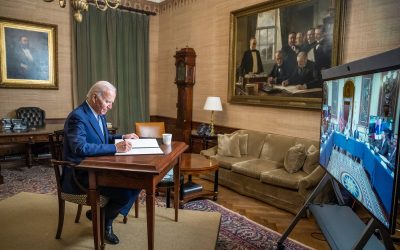 Why lawmakers who voted against President Biden’s popular policies take credit for them before midterms