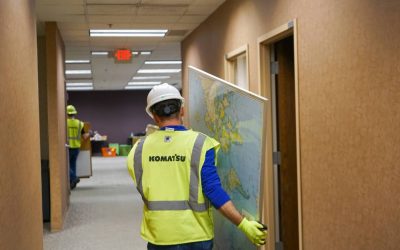 Komatsu partners with Habitat ReStore to salvage reusable items from historic National Avenue Campus