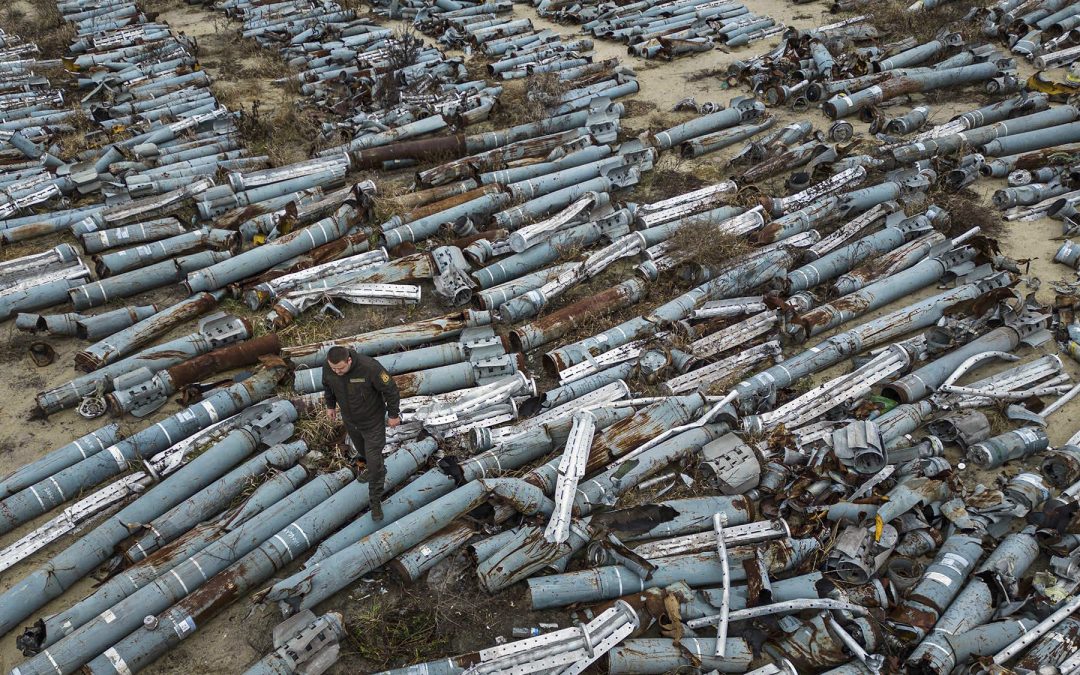 A missile cemetery: Where spent Russian ordinance used to terrorize eastern Ukraine is stored as evidence