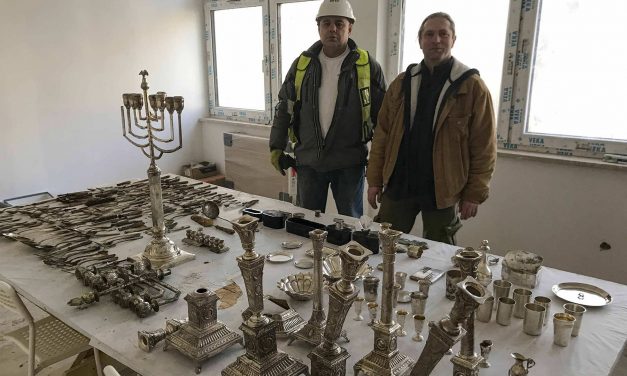 Rare trove of Jewish objects hidden since WWII discovered by construction company in Poland