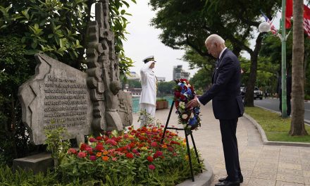 President Biden honors the late Senator John McCain at his Hanoi memorial during visit to Vietnam