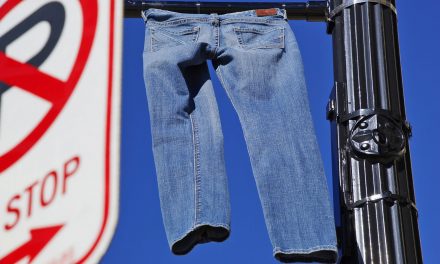 Annual denim pants display to raise awareness about sexual assault