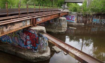 Photo Essay: A waterway of decay, graffiti, and homelessness