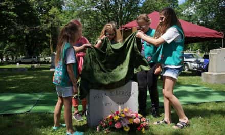 Girl Scout troop honors legacy of Meta Schlichting Berger with monument