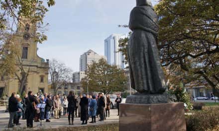 Statue honoring immigrant motherhood rededicated at Cathedral Square Park