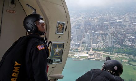 Flying with the Golden Knights during the Milwaukee Air & Water Show