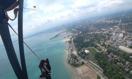 Video: Army’s elite parachute demonstration team descends over lakefront