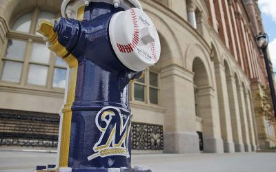 City Hall fire hydrant gets Milwaukee Brewers-themed makeover