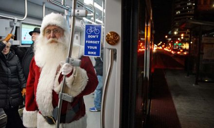 Santa comes to downtown by streetcar for 2018 Holiday Lights Festival