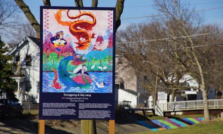 Art display of River Deities reflect immigrant cultures that settled along South Side waterways