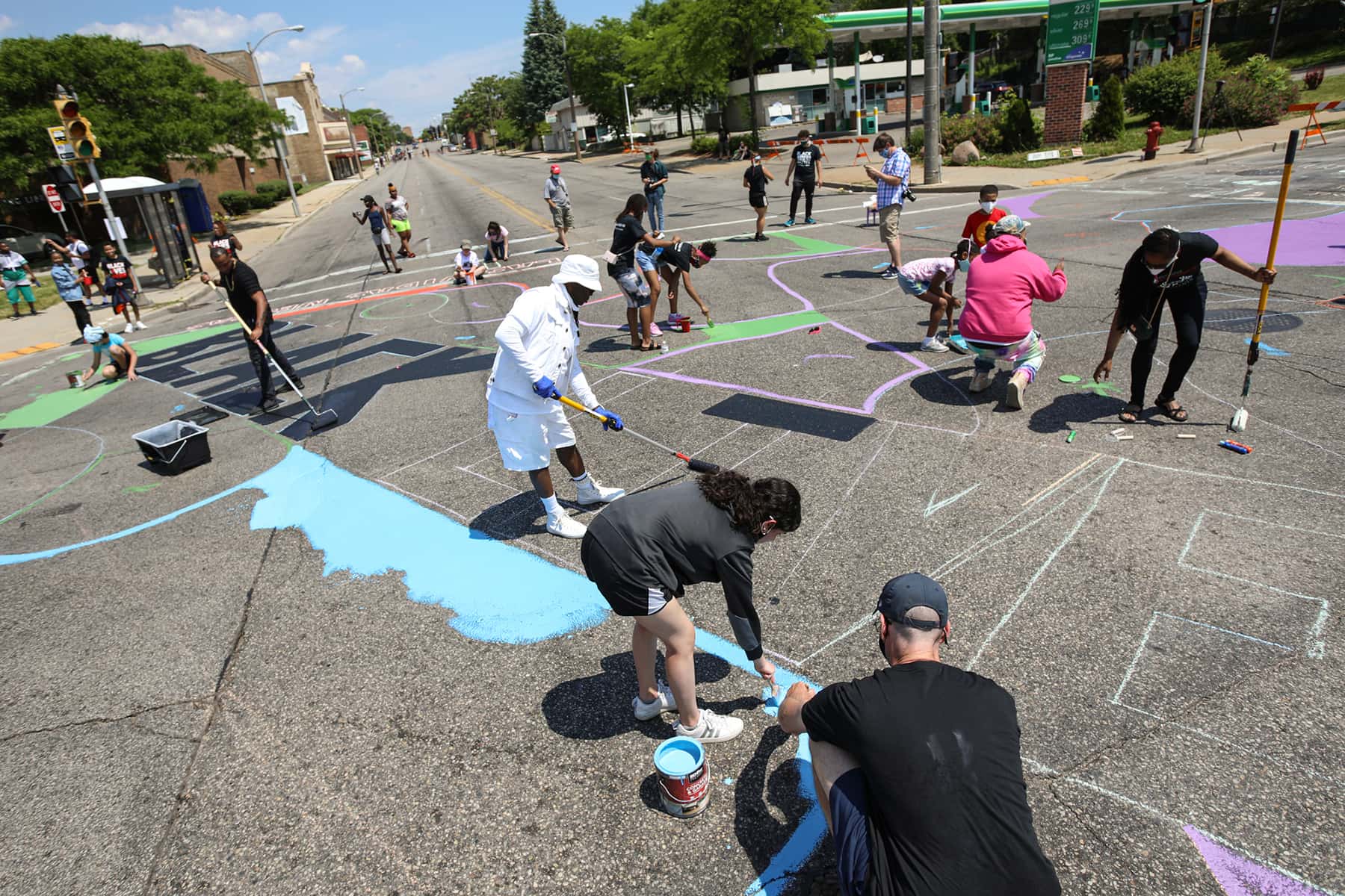 Black Lives Matter street mural suffers rain damage following ...