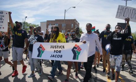 Peaceful protesters in Kenosha march with Jacob Blake’s family demanding an end to police brutality