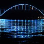Hoan Bridge illuminating as a menorah to “Shine a Light” on antisemitism this Hanukkah season