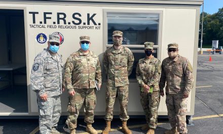 Field operations by Chaplains of the Wisconsin National Guard brings relief to COVID response troops