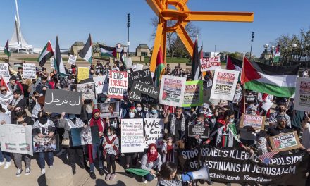 Rally in Milwaukee calls for an end to violence against Palestinians in Gaza as full-scale war looms