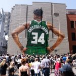 Gigantic mural honoring Milwaukee Bucks Giannis Antetokounmpo unveiled at community celebration