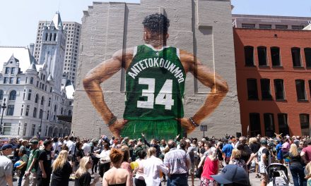 Gigantic mural honoring Milwaukee Bucks Giannis Antetokounmpo unveiled at community celebration