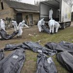 Desperate Ukrainian families search for missing relatives among mass of unidentified bodies in Bucha