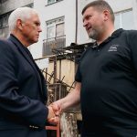Former Vice President Mike Pence visits Irpin during unannounced campaign trip to Kyiv