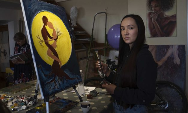 True Stories of Love: Ukrainian women use painting as a therapy to help them cope with loss