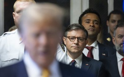 Loyalty in Lies: Speaker Mike Johnson makes a stand against the rule of law at Trump’s criminal trial